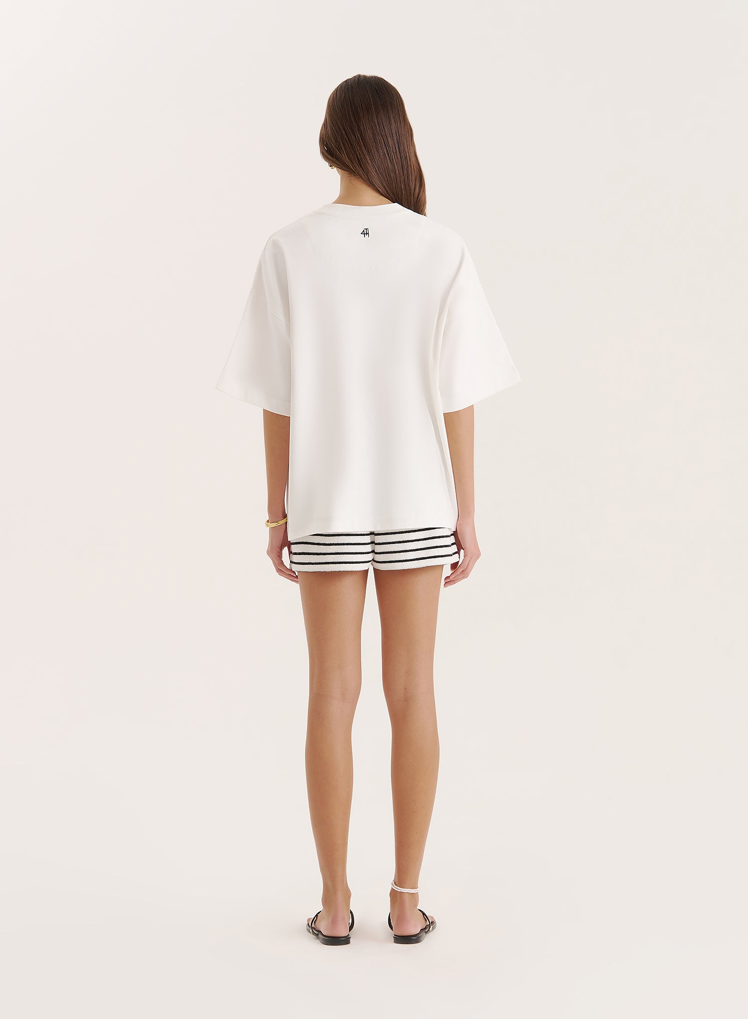 Cream Capri Slogan Oversized T-Shirt